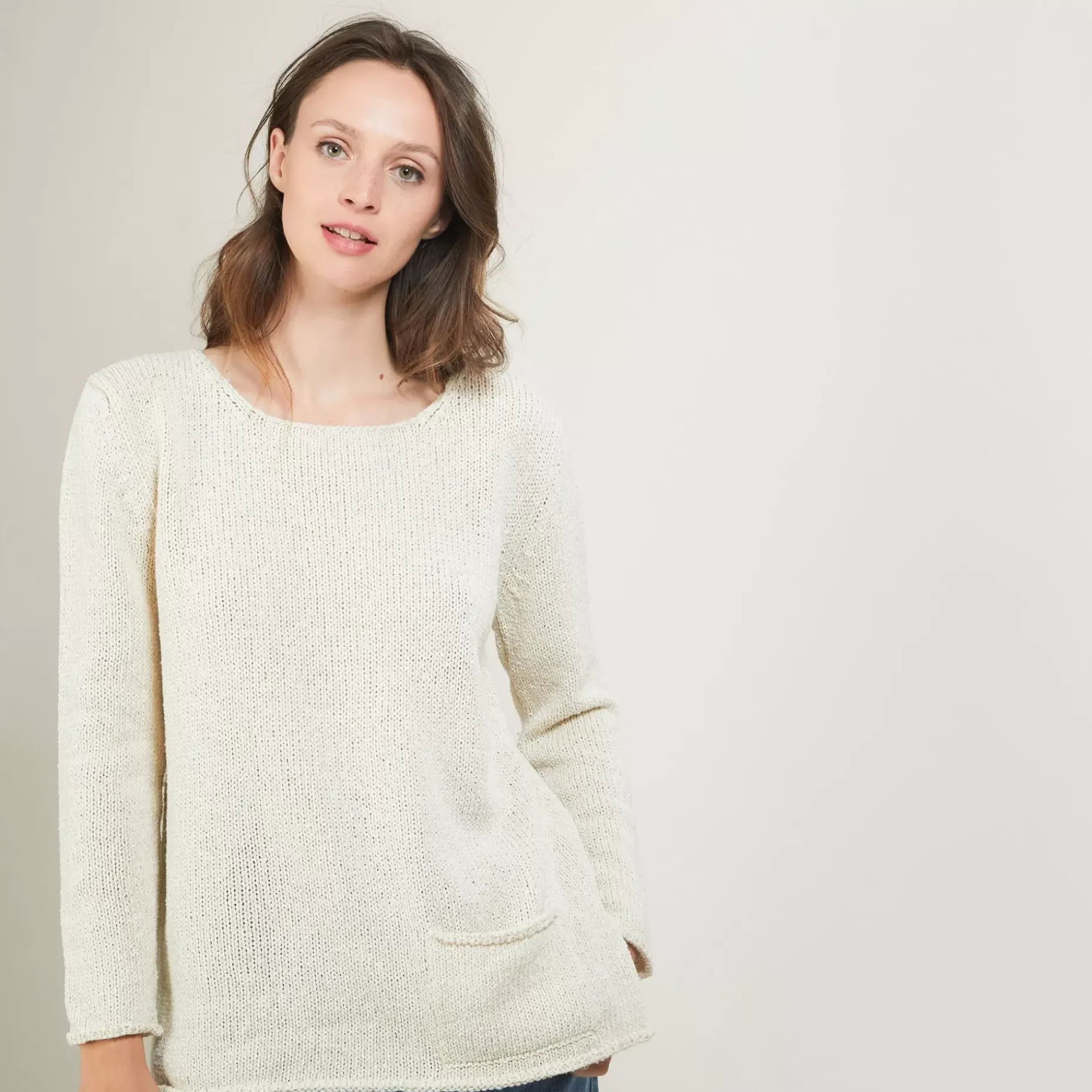 Maison Montagut Pulls>Pull Col Rond En Laine Et Soie - Bajira