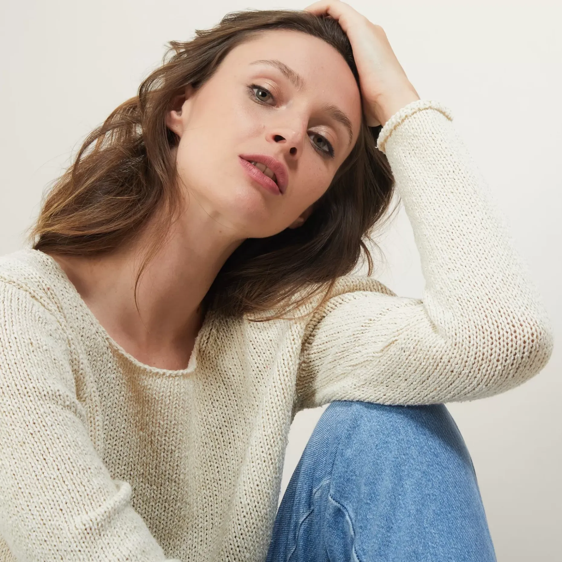 Maison Montagut Pulls>Pull Col Rond En Laine Et Soie - Bajira