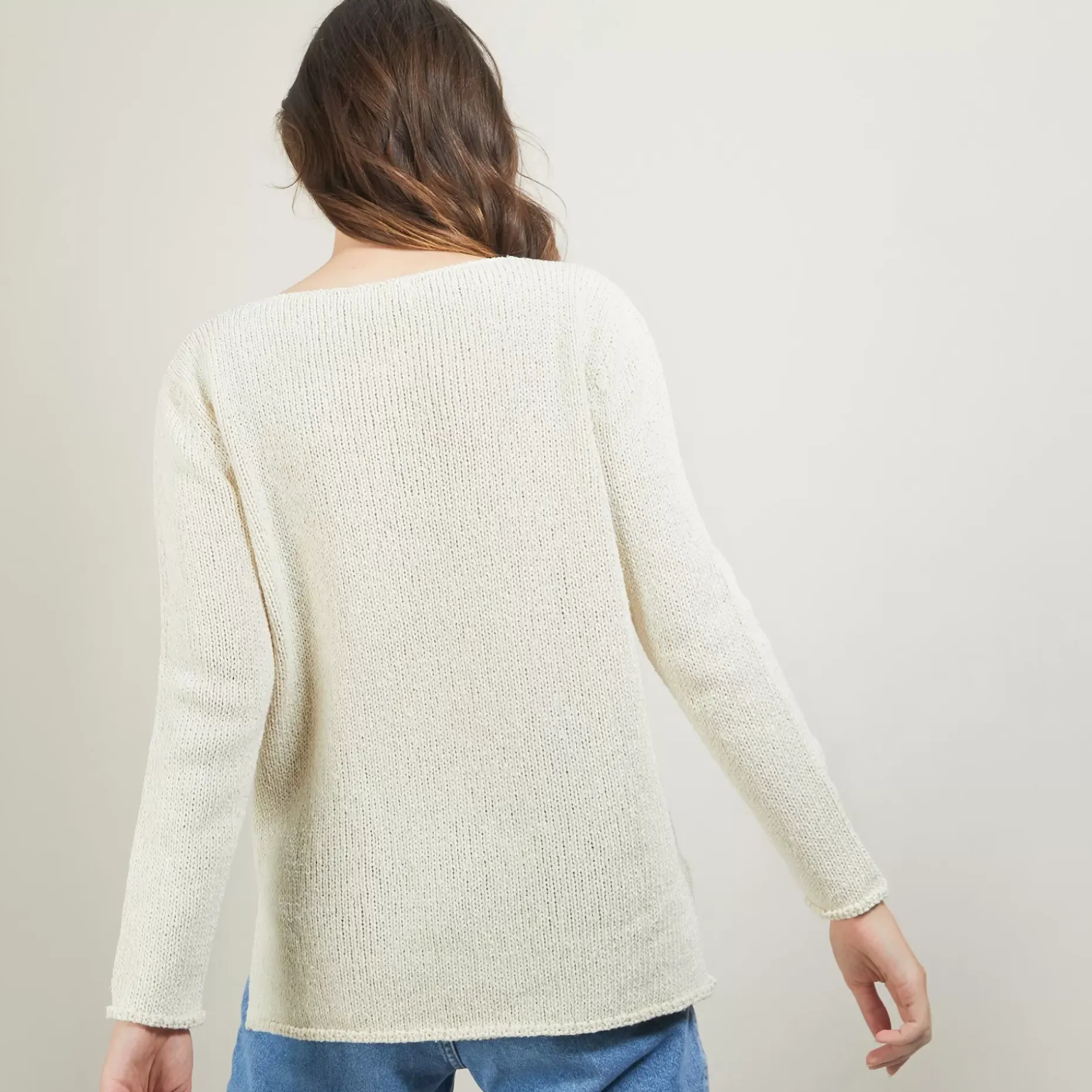 Maison Montagut Pulls>Pull Col Rond En Laine Et Soie - Bajira