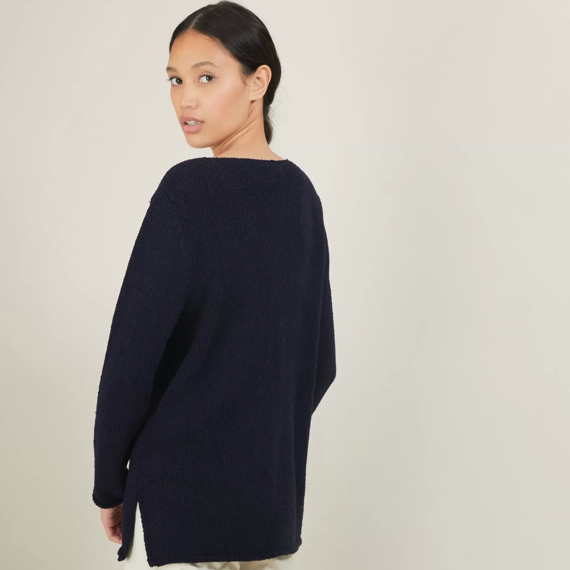 Maison Montagut Pulls>Pull Col Rond En Laine Et Soie - Bajira