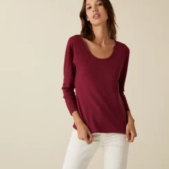 Maison Montagut T-Shirts>Pull Col Rond En Laine Merinos Maille Fine - Altesa