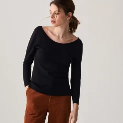 Maison Montagut T-Shirts>Pull Col Rond En Laine Merinos Maille Fine - Altesa