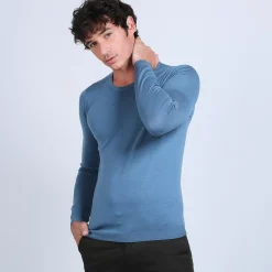 Maison Montagut Pulls>Pull Col Rond En Laine Merinos - Bardem