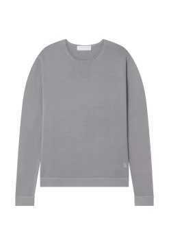 Maison Montagut Pulls>Pull Col Rond En Laine Merinos Finitions Roulotees - Rythme