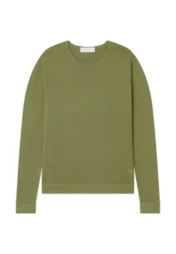 Maison Montagut Pulls>Pull Col Rond En Laine Merinos Finitions Roulotees - Rythme