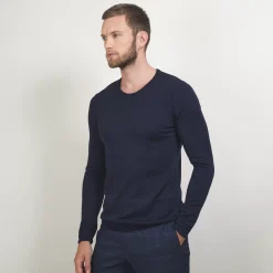 Maison Montagut Pulls>Pull Col Rond En Laine Merinos - Bardem