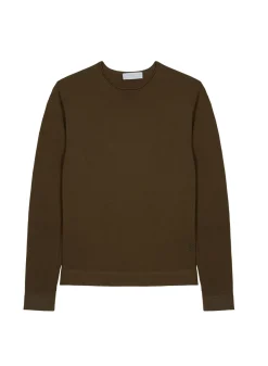 Maison Montagut Pulls>Pull Col Rond En Laine Merinos Finitions Roulotees - Rythme