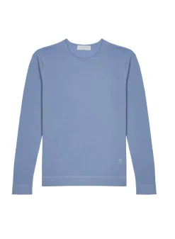 Maison Montagut Pulls>Pull Col Rond En Laine Merinos Finitions Roulotees - Rythme