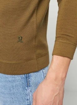 Maison Montagut Pulls>Pull Col Rond En Laine Merinos Finitions Roulotees - Rythme
