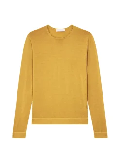 Maison Montagut Pulls>Pull Col Rond En Laine Merinos Finitions Roulotees - Rythme