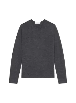 Maison Montagut Pulls>Pull Col Rond En Laine Merinos Finitions Roulotees - Rythme