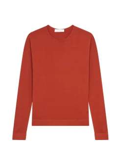 Maison Montagut Pulls>Pull Col Rond En Laine Merinos Finitions Roulotees - Rythme