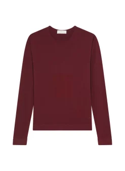 Maison Montagut Pulls>Pull Col Rond En Laine Merinos Finitions Roulotees - Rythme