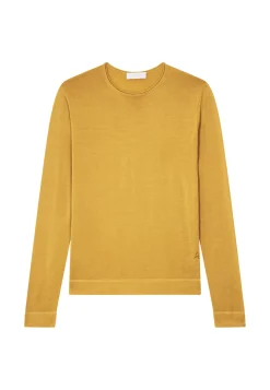 Maison Montagut Pulls>Pull Col Rond En Laine Merinos Finitions Roulotees - Rythme
