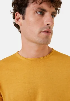 Maison Montagut Pulls>Pull Col Rond En Laine Merinos Finitions Roulotees - Rythme