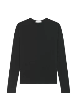 Maison Montagut Pulls>Pull Col Rond En Laine Merinos Finitions Roulotees - Rythme