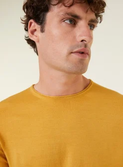 Maison Montagut Pulls>Pull Col Rond En Laine Merinos Finitions Roulotees - Rythme