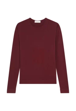 Maison Montagut Pulls>Pull Col Rond En Laine Merinos Finitions Roulotees - Rythme
