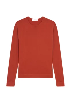 Maison Montagut Pulls>Pull Col Rond En Laine Merinos Finitions Roulotees - Rythme