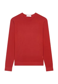 Maison Montagut Pulls>Pull Col Rond En Laine Merinos Finitions Roulotees - Rythme