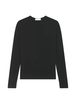 Maison Montagut Pulls>Pull Col Rond En Laine Merinos Finitions Roulotees - Rythme