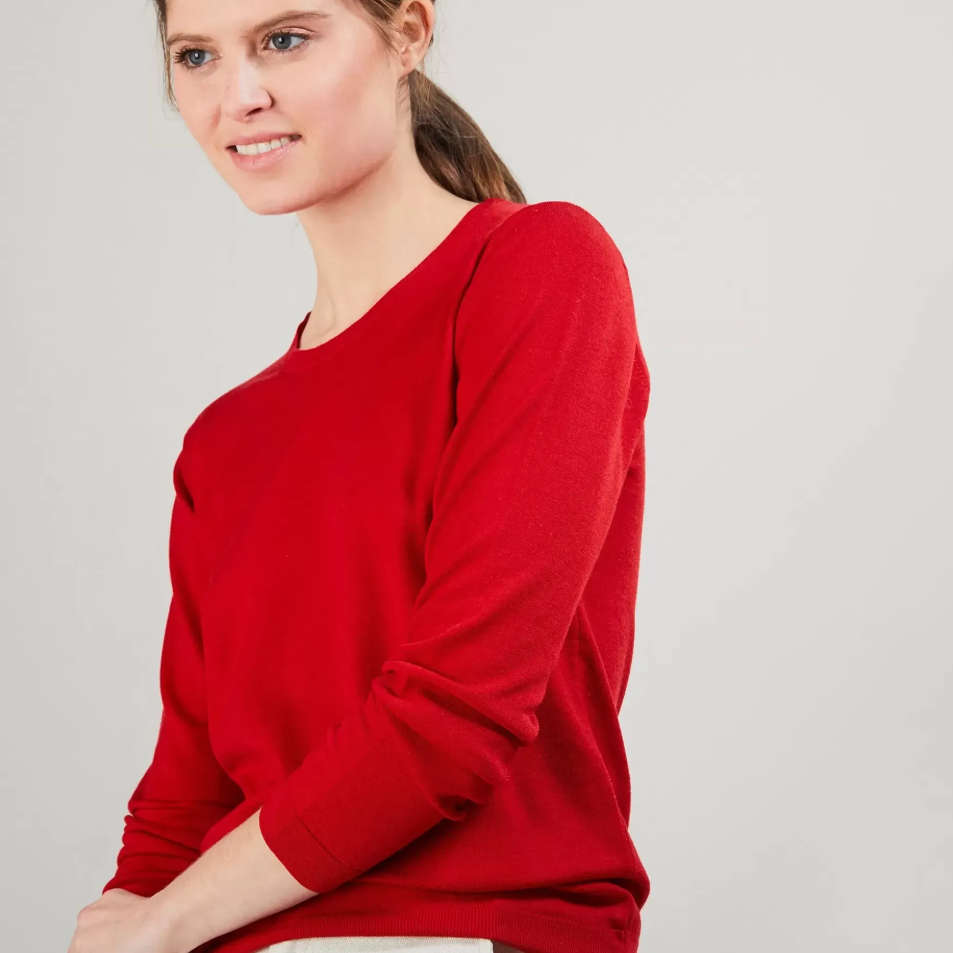 Maison Montagut Pulls>Pull Col Rond En Laine Merinos - Balneo