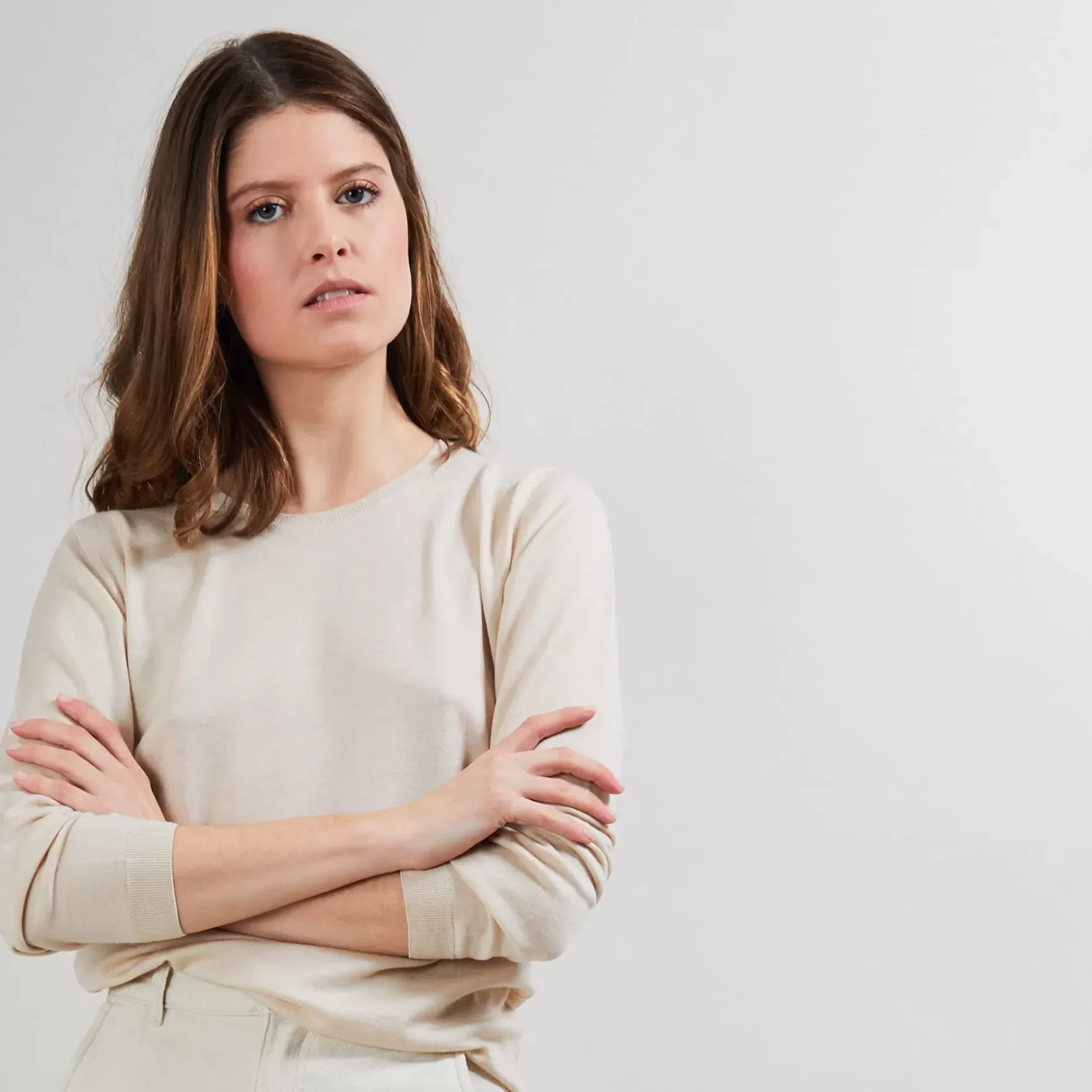 Maison Montagut Pulls>Pull Col Rond En Laine Merinos - Balneo