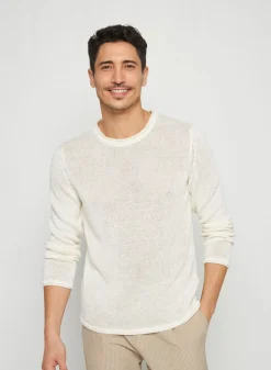 Maison Montagut Pulls>Pull Col Rond En Lin - Rudy