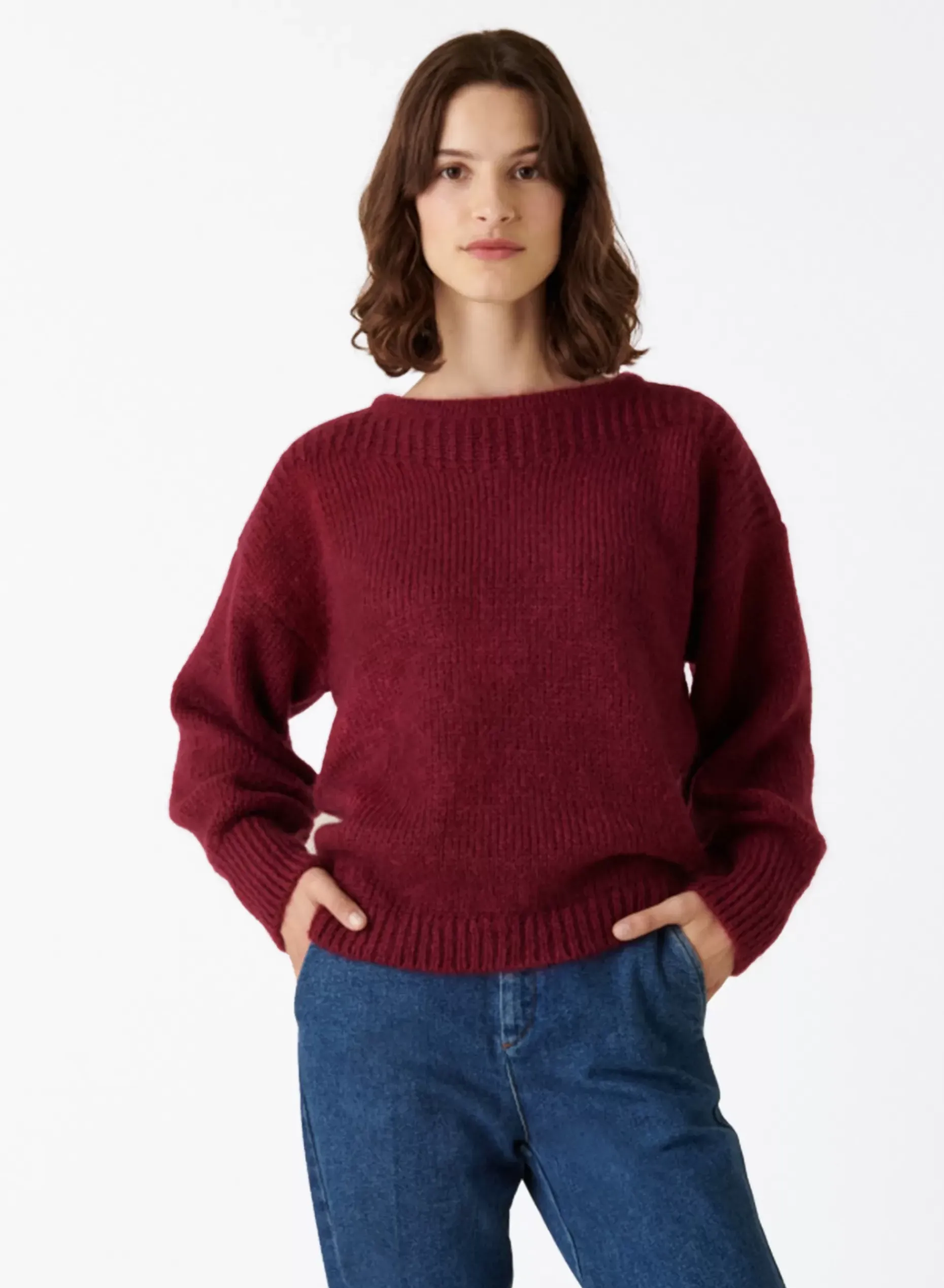 Maison Montagut Pulls>Pull Col Rond En Mohair En Point Jersey - Amandine