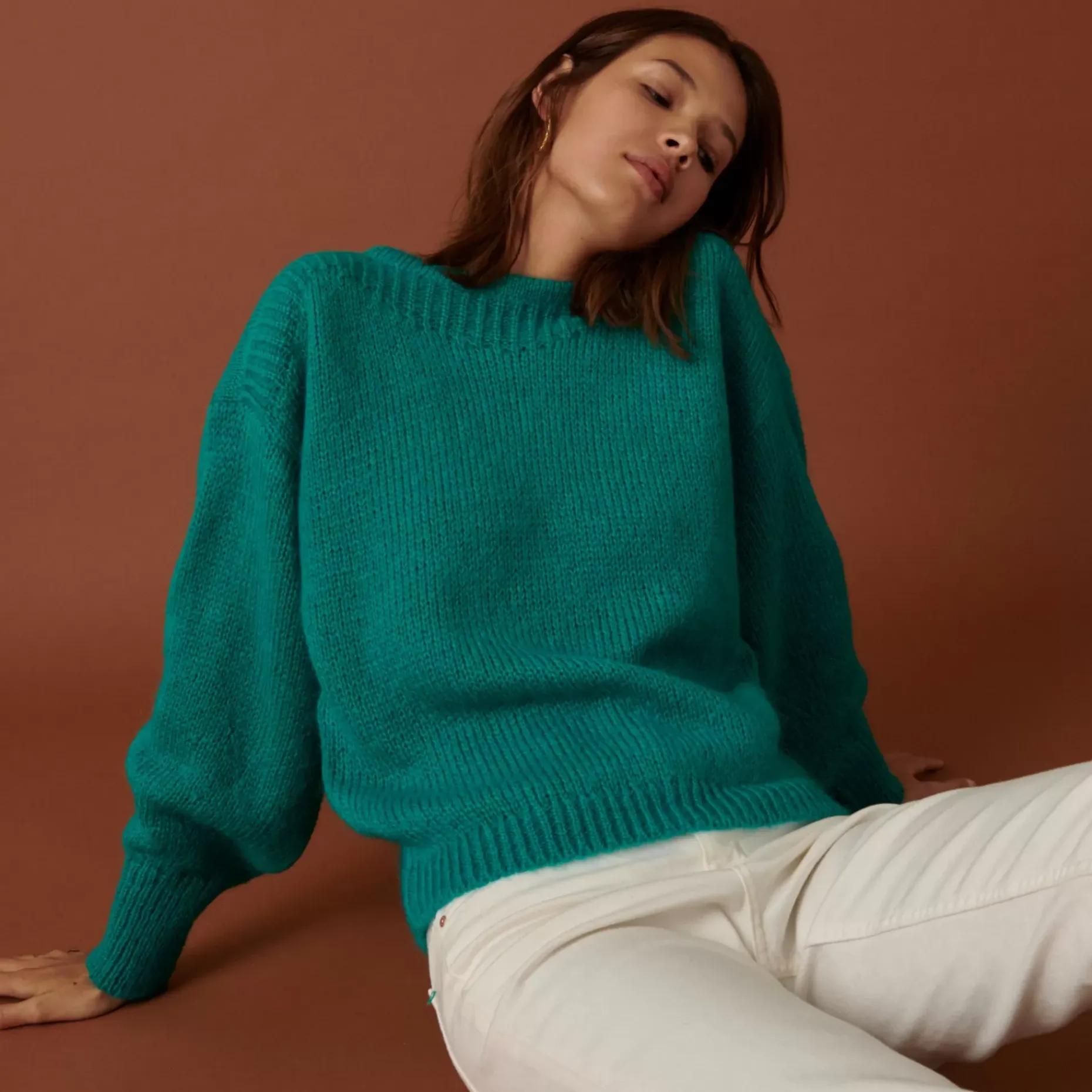 Maison Montagut Pulls>Pull Col Rond En Mohair En Point Jersey - Amandine