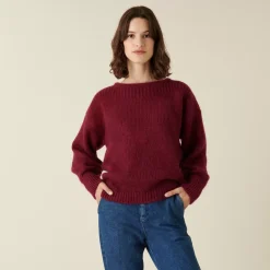Maison Montagut Pulls>Pull Col Rond En Mohair En Point Jersey - Amandine