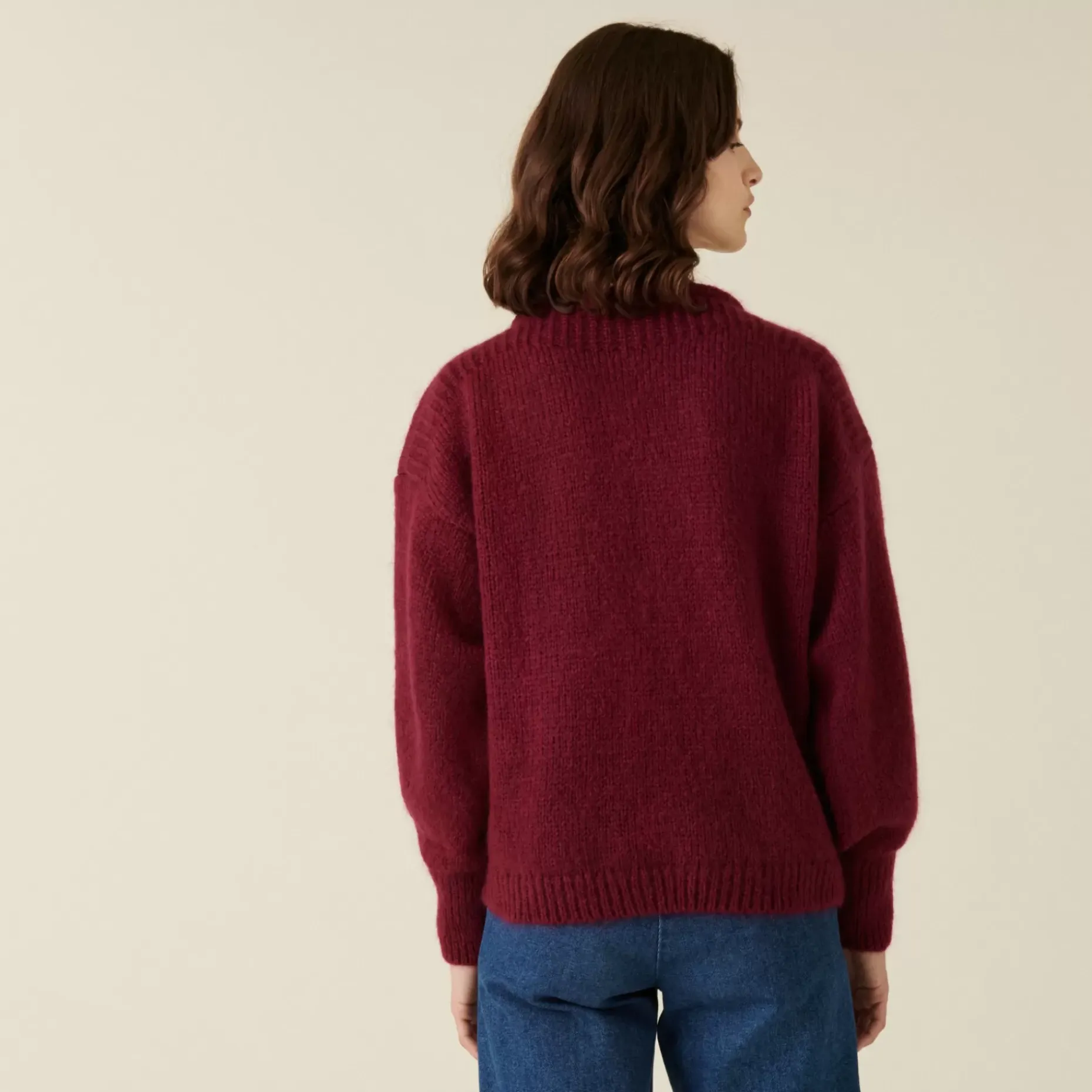 Maison Montagut Pulls>Pull Col Rond En Mohair En Point Jersey - Amandine