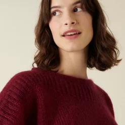 Maison Montagut Pulls>Pull Col Rond En Mohair En Point Jersey - Amandine