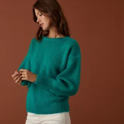 Maison Montagut Pulls>Pull Col Rond En Mohair En Point Jersey - Amandine