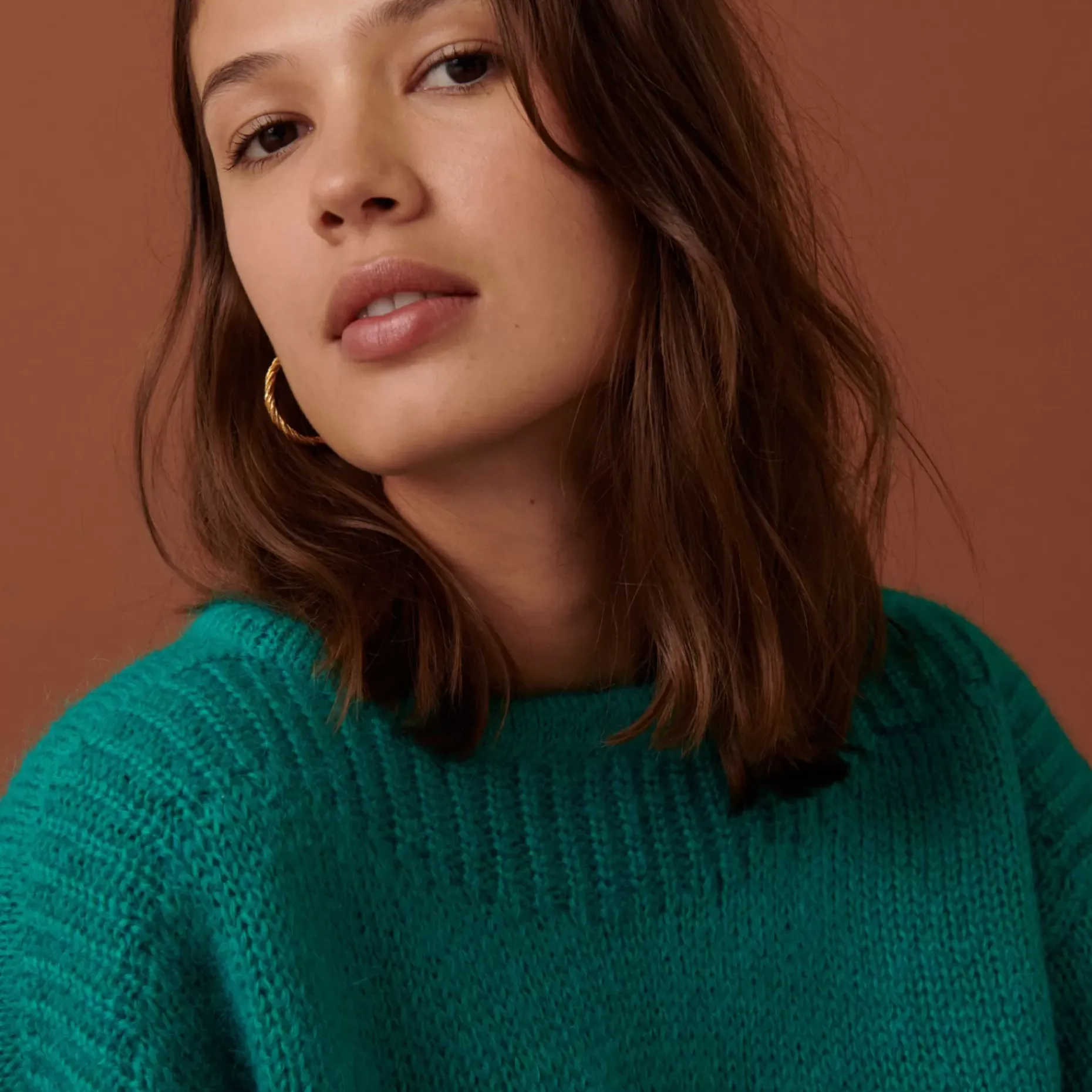 Maison Montagut Pulls>Pull Col Rond En Mohair En Point Jersey - Amandine