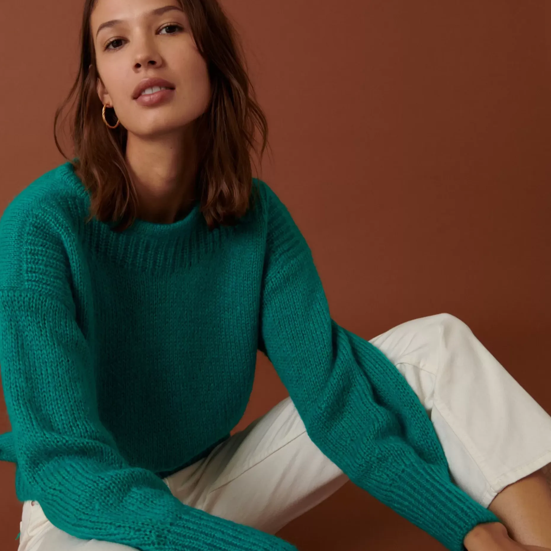 Maison Montagut Pulls>Pull Col Rond En Mohair En Point Jersey - Amandine