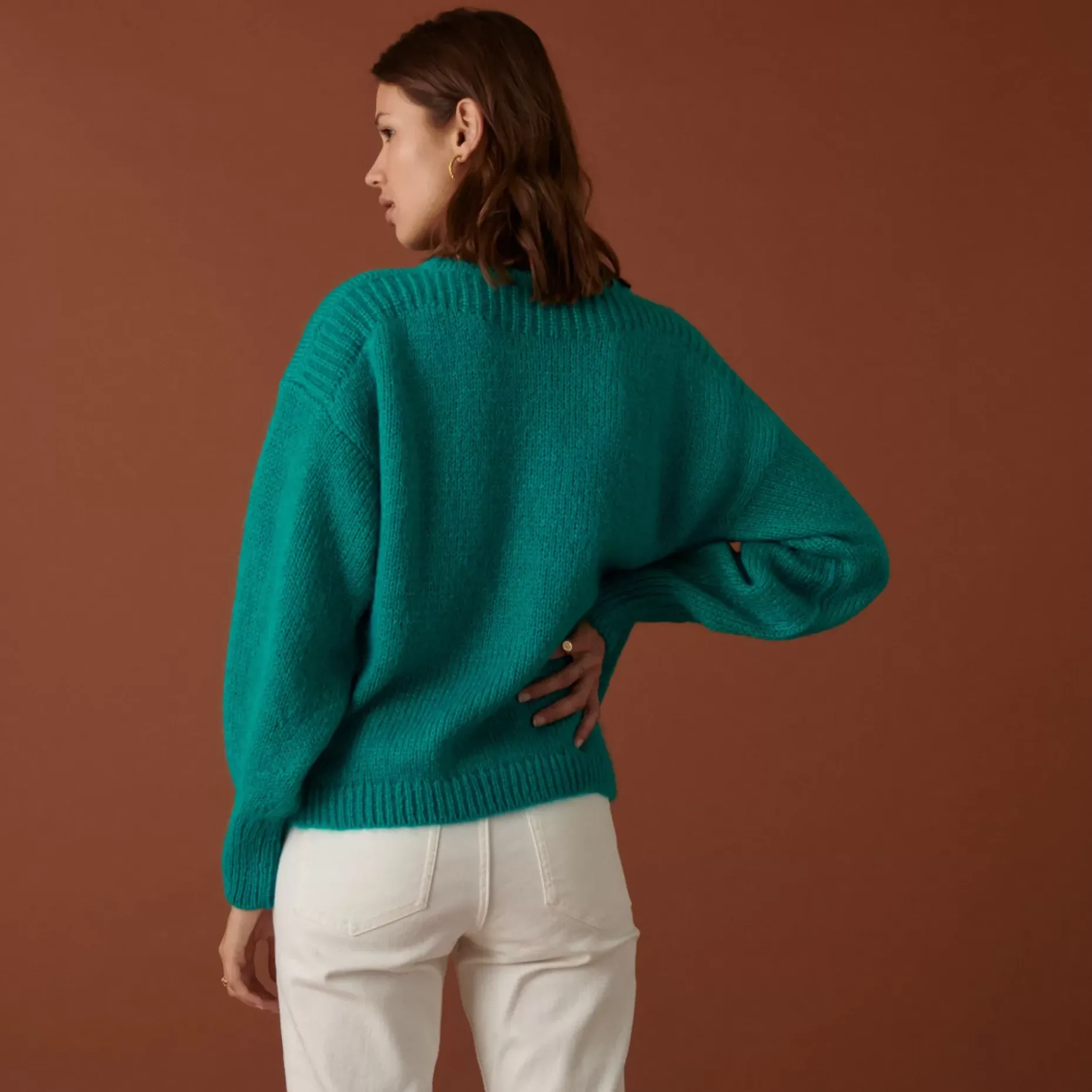 Maison Montagut Pulls>Pull Col Rond En Mohair En Point Jersey - Amandine