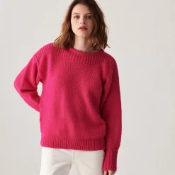 Maison Montagut Pulls>Pull Col Rond En Mohair En Point Jersey - Amandine