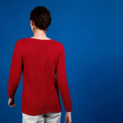 Maison Montagut Pulls>Pull Col Rond En Soie Coton Et Laine - Benji