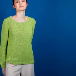 Maison Montagut Pulls>Pull Col Rond En Soie Coton Et Laine - Benji