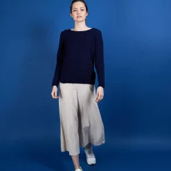 Maison Montagut Pulls>Pull Col Rond En Soie Coton Et Laine - Benji
