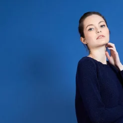 Maison Montagut Pulls>Pull Col Rond En Soie Coton Et Laine - Benji