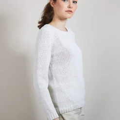 Maison Montagut Pulls>Pull Col Rond En Soie Coton Et Laine - Benji