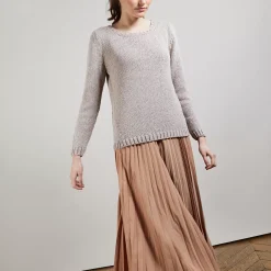 Maison Montagut Pulls>Pull Col Rond En Soie Coton Et Laine - Benji