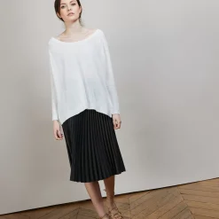 Maison Montagut Pulls>Pull Col Rond En Viscose Crepe - Babouche