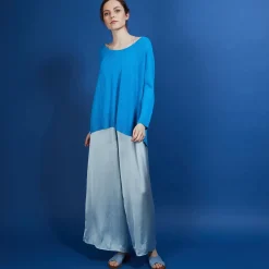 Maison Montagut Pulls>Pull Col Rond En Viscose Crepe - Babouche
