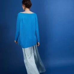 Maison Montagut Pulls>Pull Col Rond En Viscose Crepe - Babouche