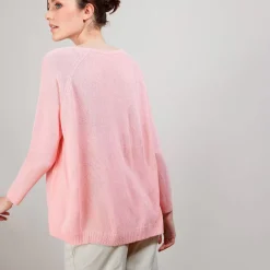Maison Montagut Pulls>Pull Col Rond En Viscose Crepe - Babouche