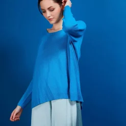 Maison Montagut Pulls>Pull Col Rond En Viscose Crepe - Babouche