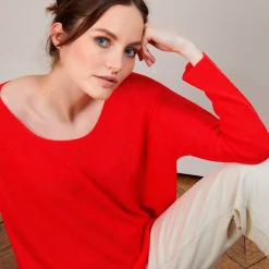 Maison Montagut Pulls>Pull Col Rond En Viscose Crepe - Babouche